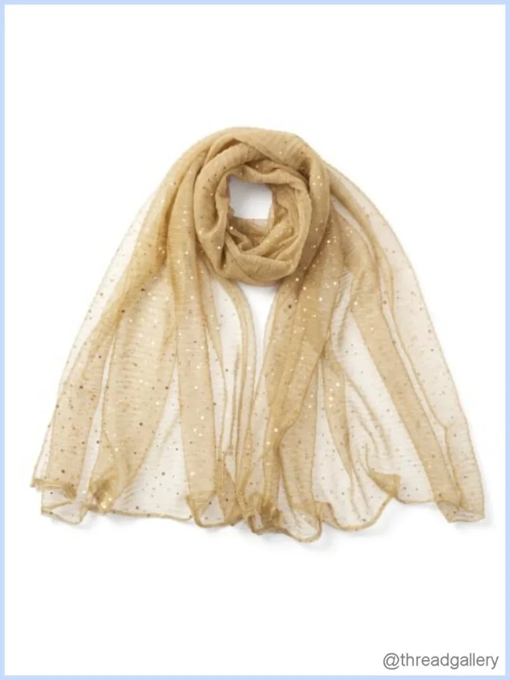 Sequined Mesh Scarf, Sparkly 5-in-1 Wrap, Sheer Shoulder Shawl
